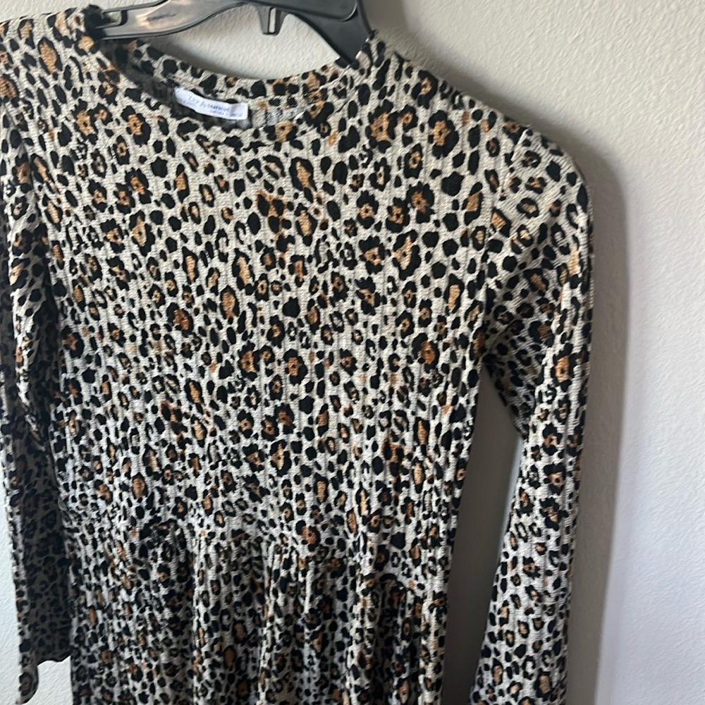 Zara, cheetah print dress, adult small, midi